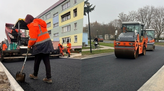 Na ul. Jagiellońskiej wylewają już asfalt. „W końcu zaczyna cieszyć oko”