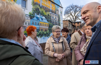 Mural Brzozowskiegoodsłonięty Burmistrz Antkowiak Zapraszam serdecznie do Wschowy