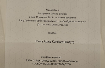 Karolczyk-Kozyra otrzymała powołanie z rąk Lubnauer. Dyrektor I LO będzie doradzać Minister Edukacji