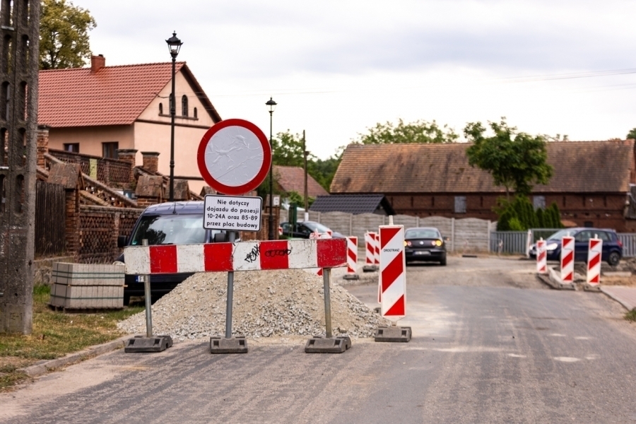 Przebudowa drogi w Lginiu. Nowa organizacja ruchu od 27 stycznia