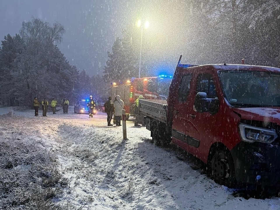 Zima znów zaskoczyła kierowców. Kolizja na trasie Ciosaniec