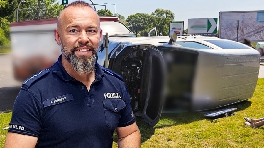 Mundurowy poza służbą ruszył na pomoc poszkodowanym. To nasz obowiązek
