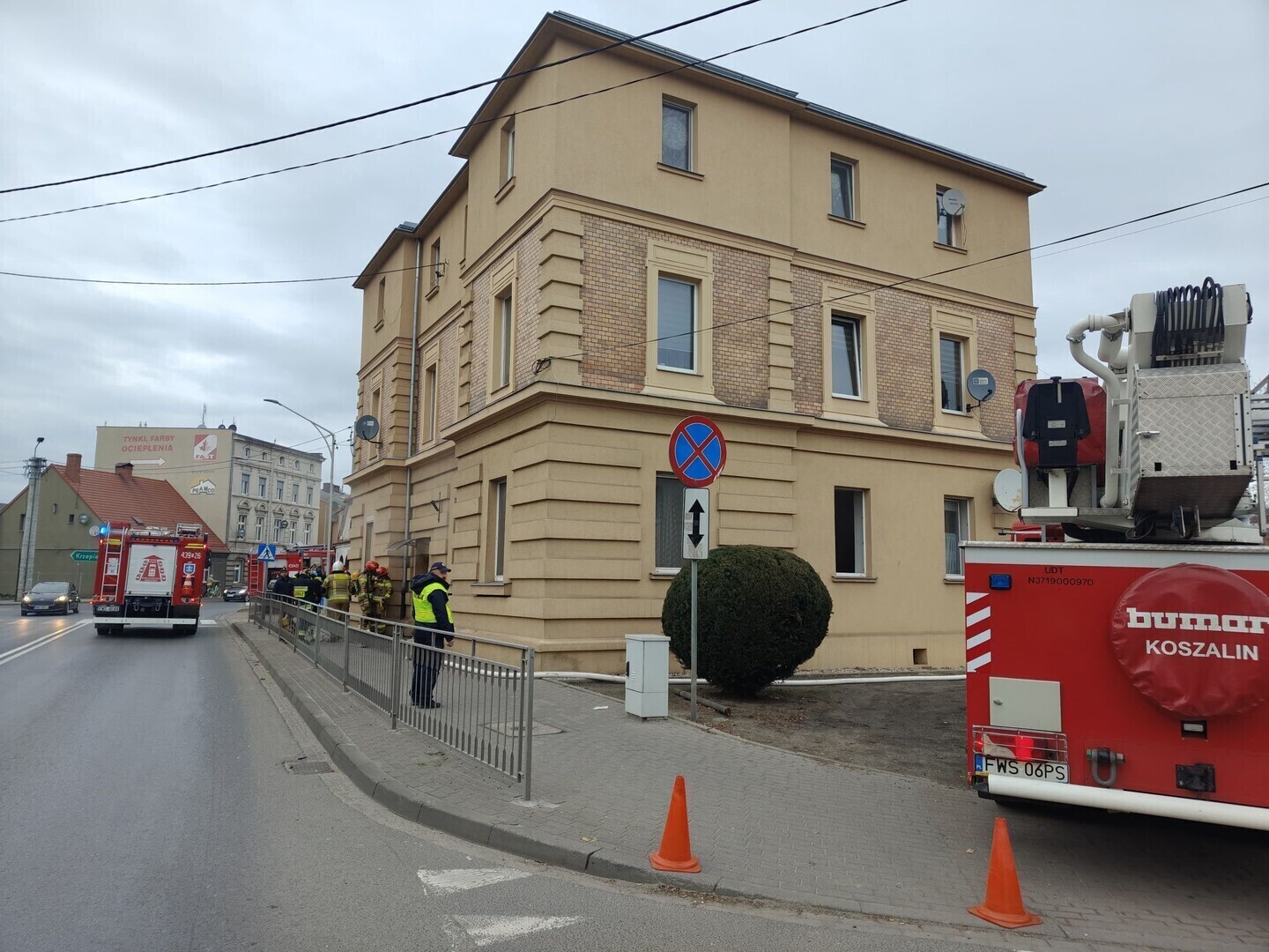 Pożar kamienicy przy Głogowskiej we Wschowie. Ewakuowano 6 osób