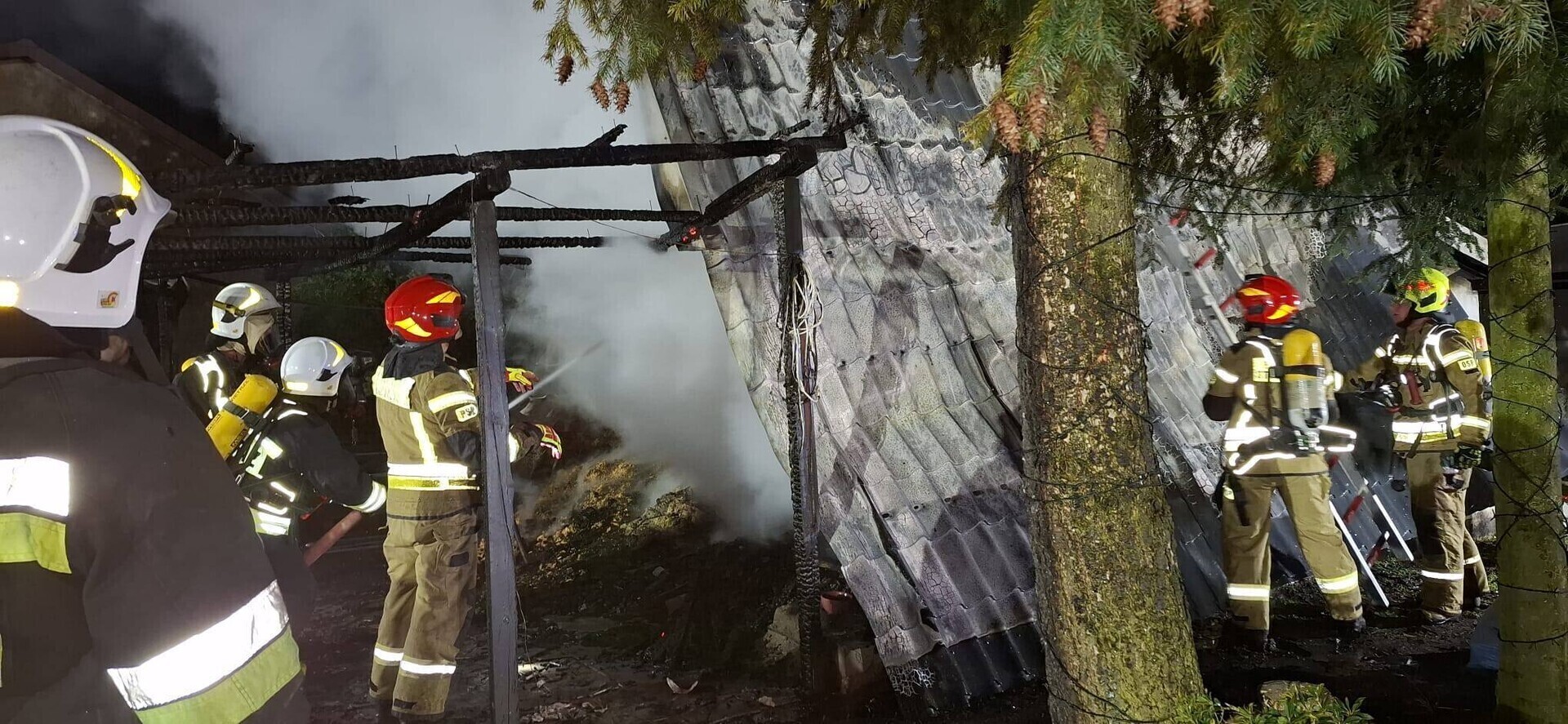 Pożar domku letniskowego w Sławie