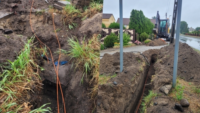Trwa układanie światłowodu w Górczynie