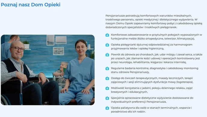 Jakie usługi oferuje swoim podopiecznym komfortowy i niezawodny prywatny Dom Seniora w Krakowie?