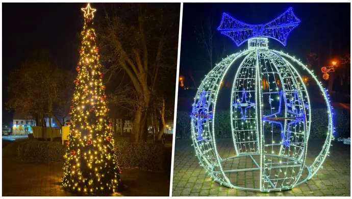 Szlichtyngowa świeci na święta. W centrum stanęła choinka 3D