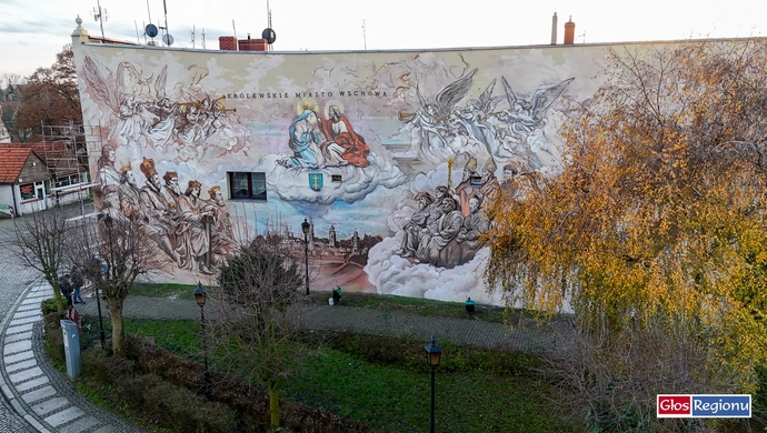 „Królewskie Miasto Wschowa”. Mural przy ul. Głogowskiej gotowy [ZDJĘCIA]