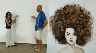 Przemysław Adamowski ozdabia wschowskie liceum. Kolejny mural powstał w bibliotece