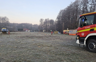 Wypadek w Radzyniu. Maszyna do wiercenia studni przygniotła mężczyznę