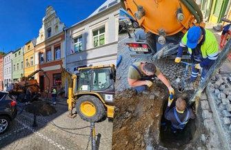 Awaria wodociągowa na Rynku. Ratusz bez wody utrudnienia w centrum