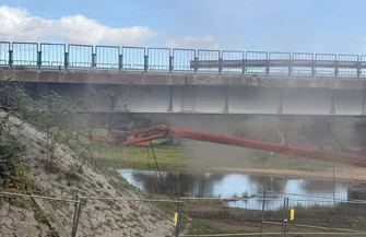 Remonty w Wyszanowie rozpoczęte. Powiat naprawia most i drogę uszkodzone przez powódź FOTO