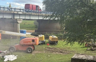 Remonty w Wyszanowie rozpoczęte. Powiat naprawia most i drogę uszkodzone przez powódź FOTO