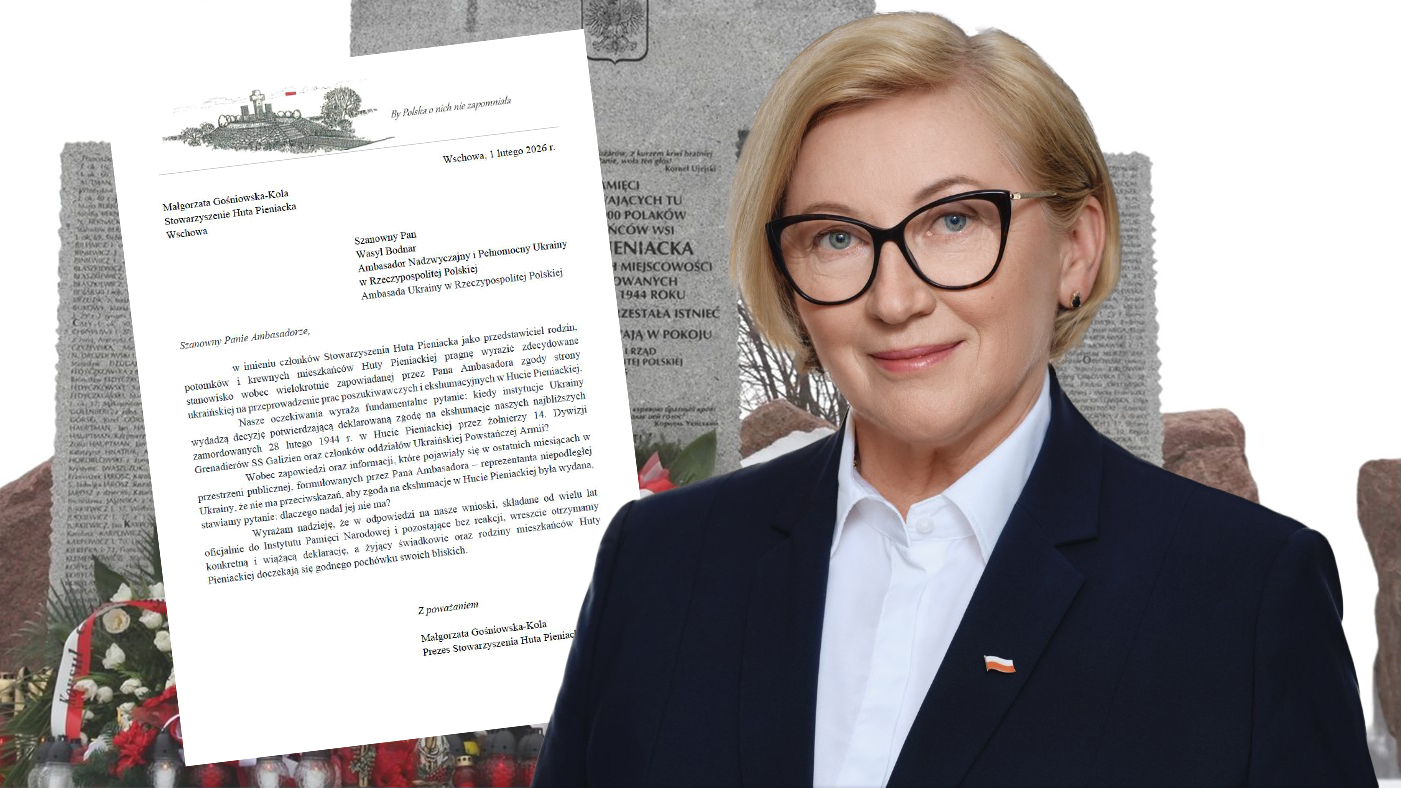 Małgorzata Gośniowska-Kola pisze do ambasadora Ukrainy. Kiedy zgoda na ekshumacje
