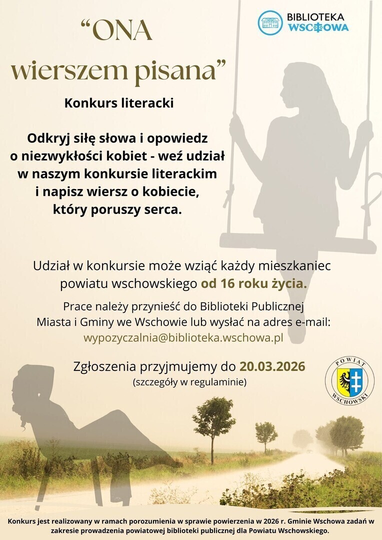 Wiersz o kobiecie Biblioteka we Wschowie ogłasza konkurs