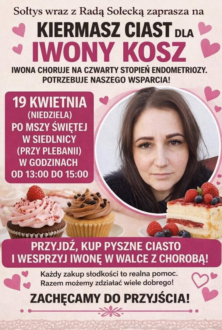 Kiermasz ciast dla Iwony Kosz plakat