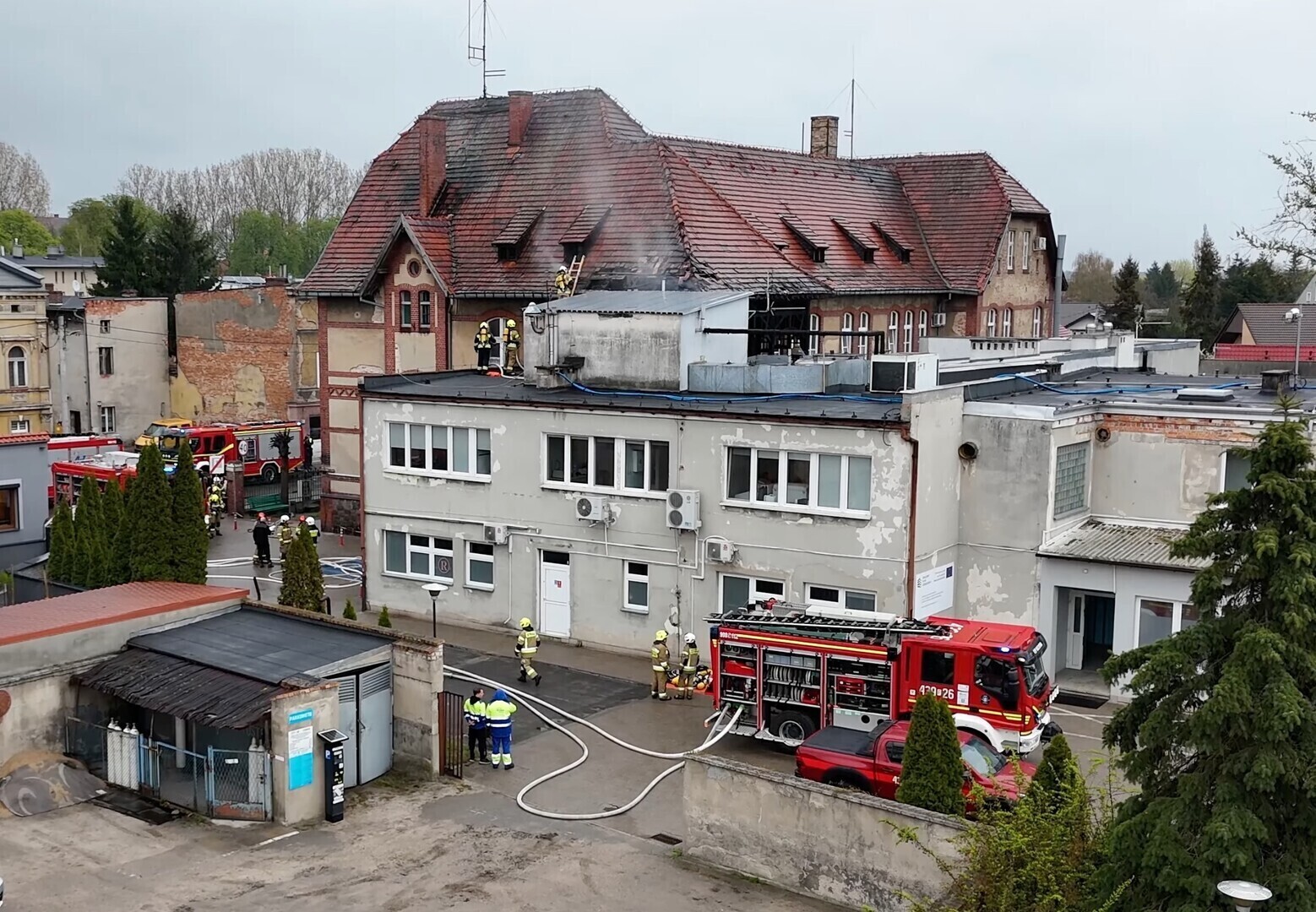 Pilne Pożar w szpitalu we Wschowie. Trwa akcja strażaków