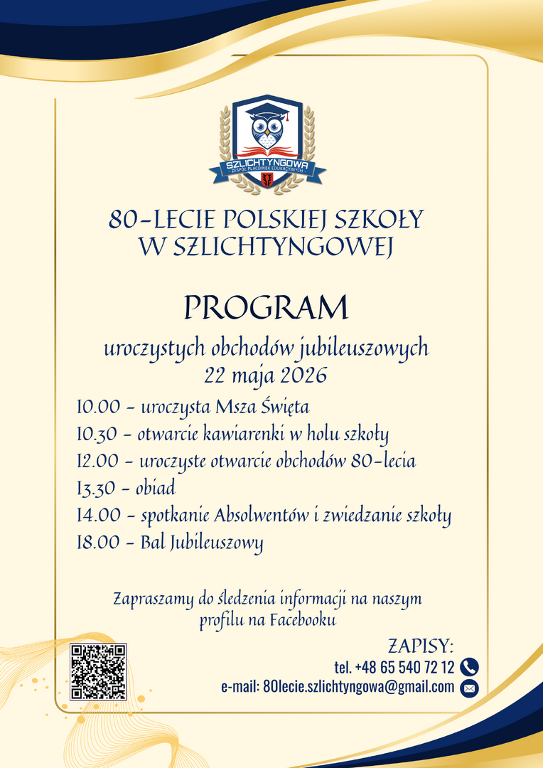 80 lat polskiej szkoły w Szlichtyngowej. Uroczystości zwieńczy bal jubileuszowy