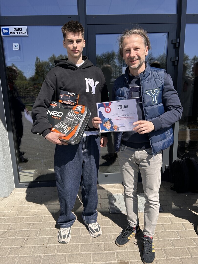 Kacper Kostka ze Wschowy najlepszym młodym mechanikiem w Lubuskiem