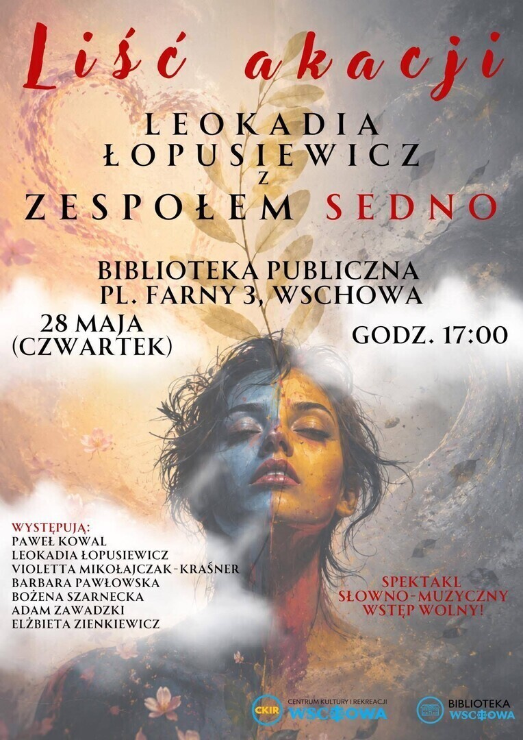 Zespół Sedno wystąpi w Bibliotece Publicznej. Spektakl słowno-muzyczny Liść akacji