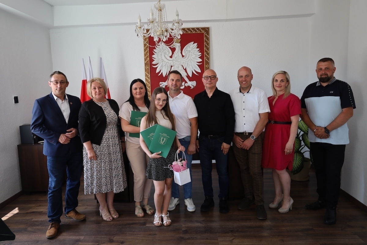 Mistrzyni tańca w urzędzie. Nadia Nalepińska przyjęta przez burmistrz Wielgus
