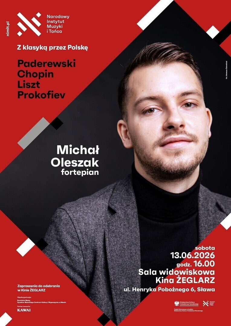 Z klasyką przez Polskę zatrzyma się w Sławie. Przy fortepianie Michał Oleszak
