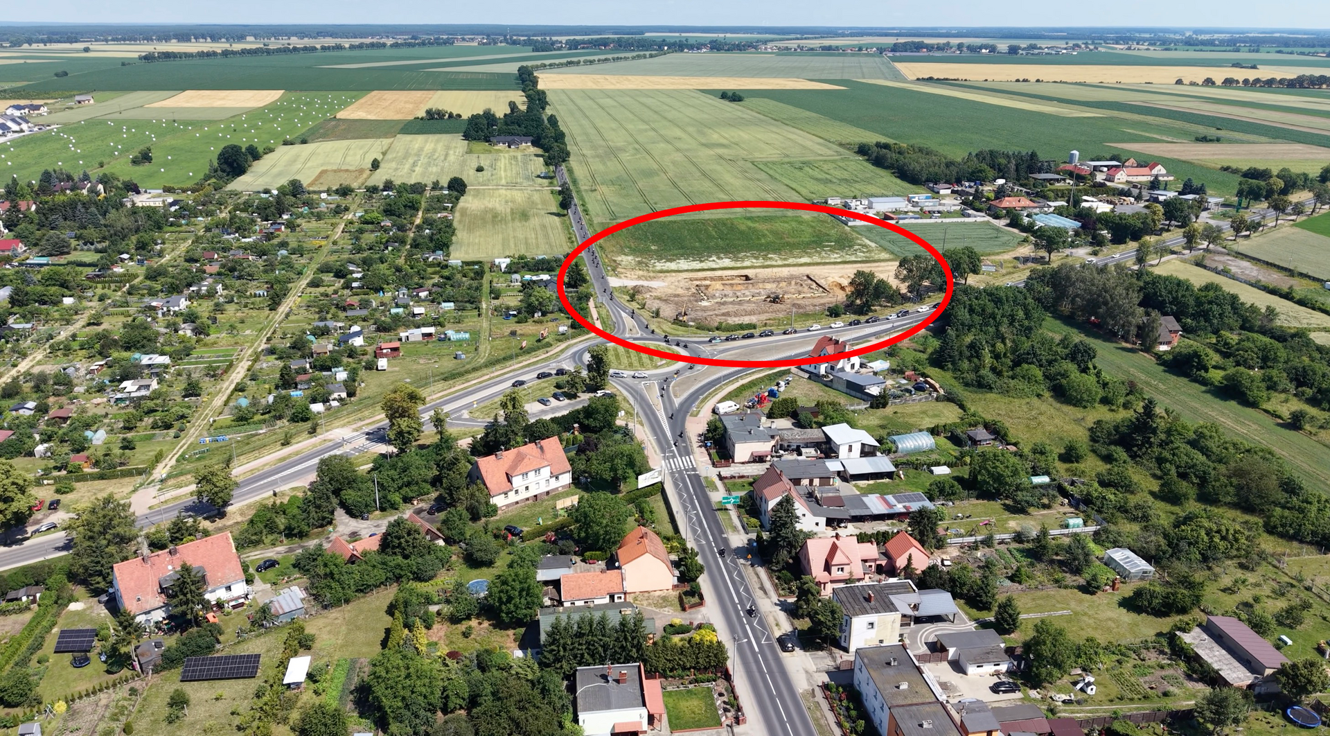 Miejsce w którym we Wschowie powstaje sklep Biedronka. W planach są również lokale handlowo-usługowe.