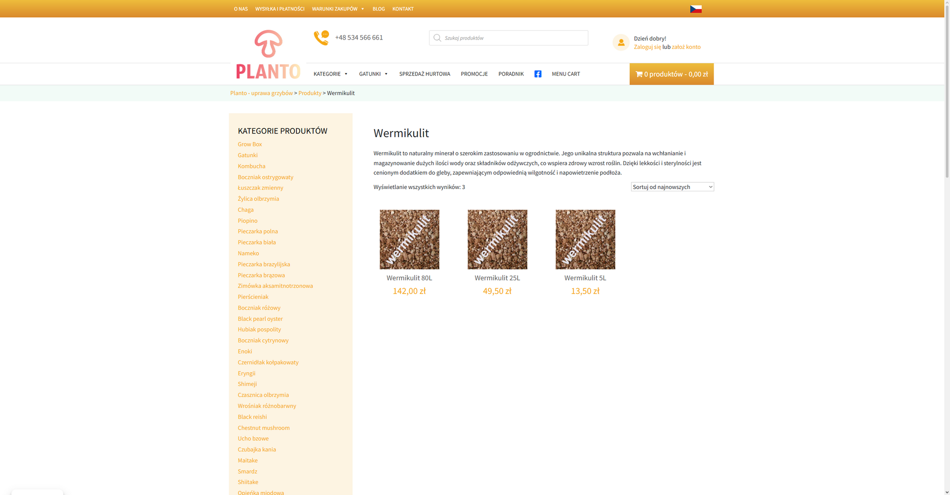 Wermikulit ogrodniczy Sklep Planto
