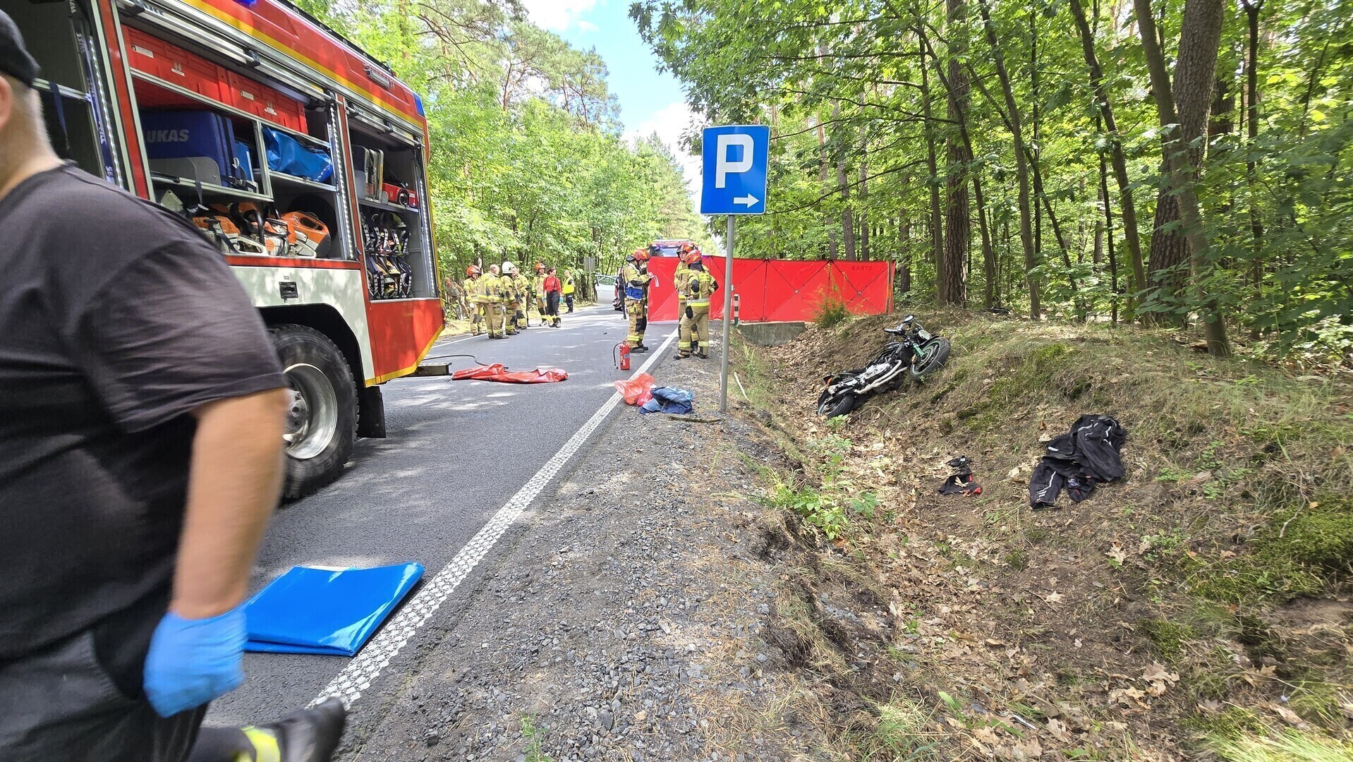 Wypadek na trasie Lubiatów - Lubogoszcz