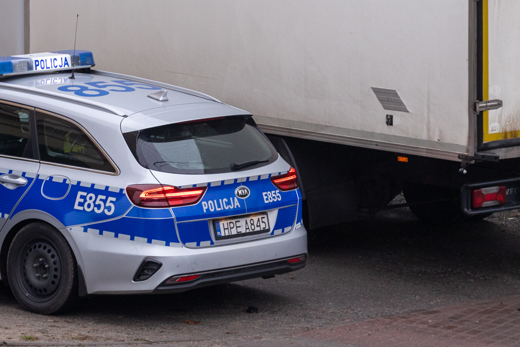 Kierowca ciężarówki zatrzymany przez policję