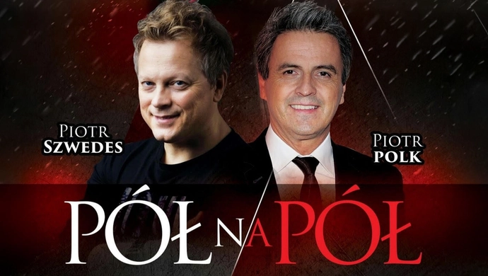 Piotr Polk i Piotr Szwedes na scenie CKiR. Komedia „Pół na pół" we Wschowie