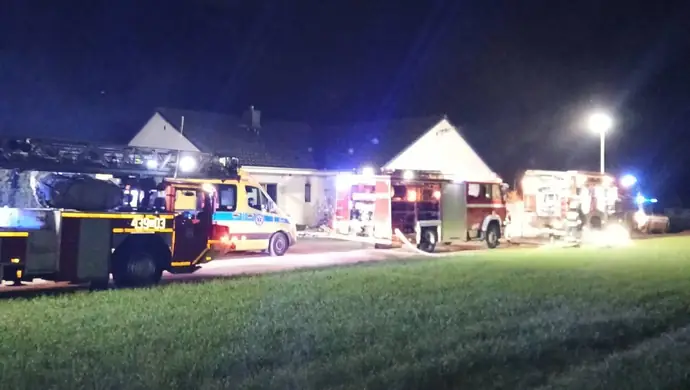 Pożar w domu we Wróblowie. Właściciela obudziła czujka dymu