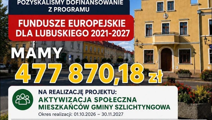Prawie pół miliona złotych trafi do gminy Szlichtyngowa. Wsparcie otrzyma 40 mieszkańców
