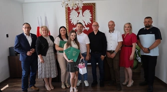Mistrzyni tańca w urzędzie. Nadia Nalepińska przyjęta przez burmistrz Wielgus