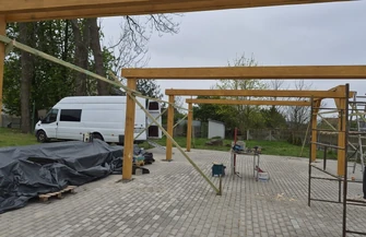 Mieszkańcy Górczyny zyskająplenerowe miejsce spotkań. Powstaje wiata biesiadna