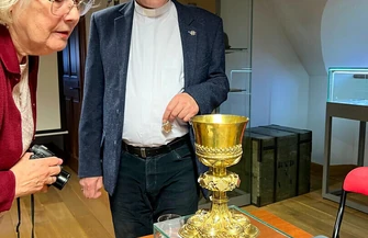 500-letni kielich i archidiakon Lamprecht. Ks. dr Henryk Gerlic w Muzeum Ziemi Wschowskiej WIDEO