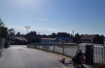 Montaż szlabanu w Lginiu