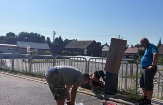Montaż szlabanu w Lginiu